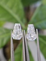 IGI 1.06CT + 1.07CT COFFIN CUT E VVS2