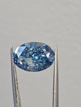 IGI 4.05CT OVAL FANCY VIVID BLUE VVS2