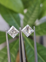 IGI 1.04CT + 1.01CT PRINCESS PAIR D VS1 + E VS1