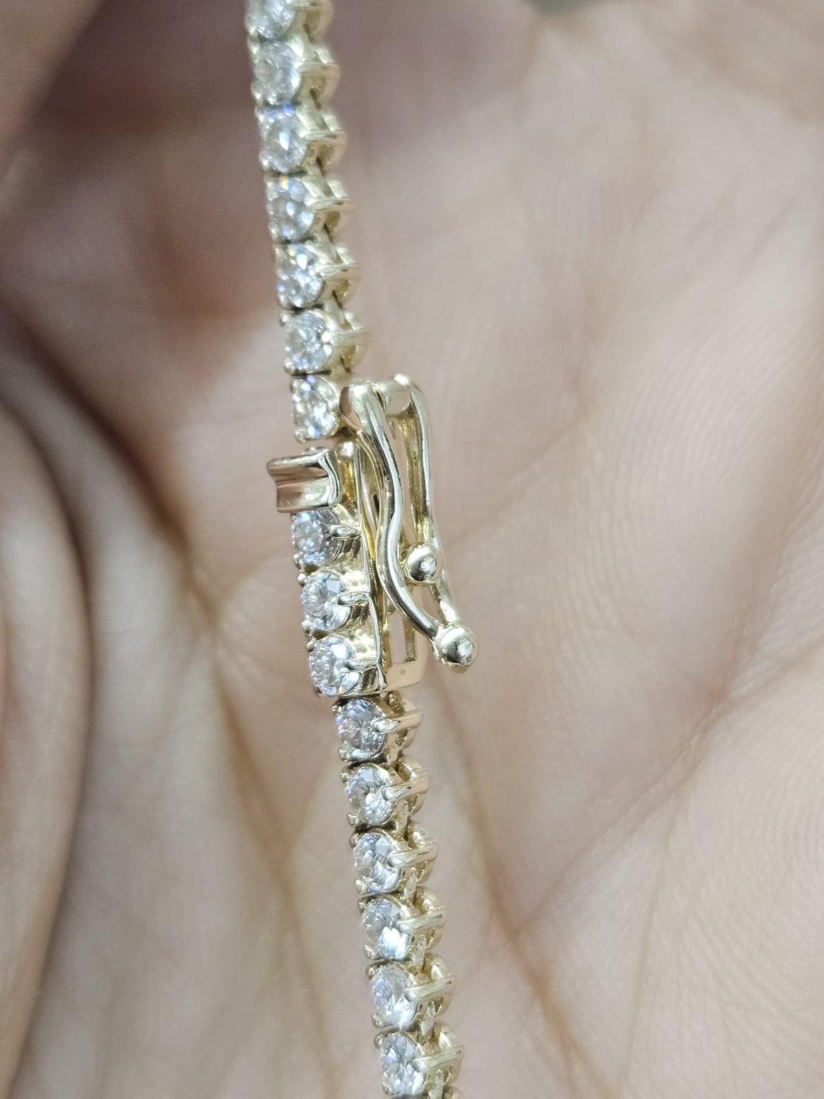 7.95cttw Yellow Gold Lab Diamond 17" Graduated Tennis Necklace