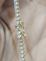 7.95cttw Yellow Gold Lab Diamond 17" Graduated Tennis Necklace