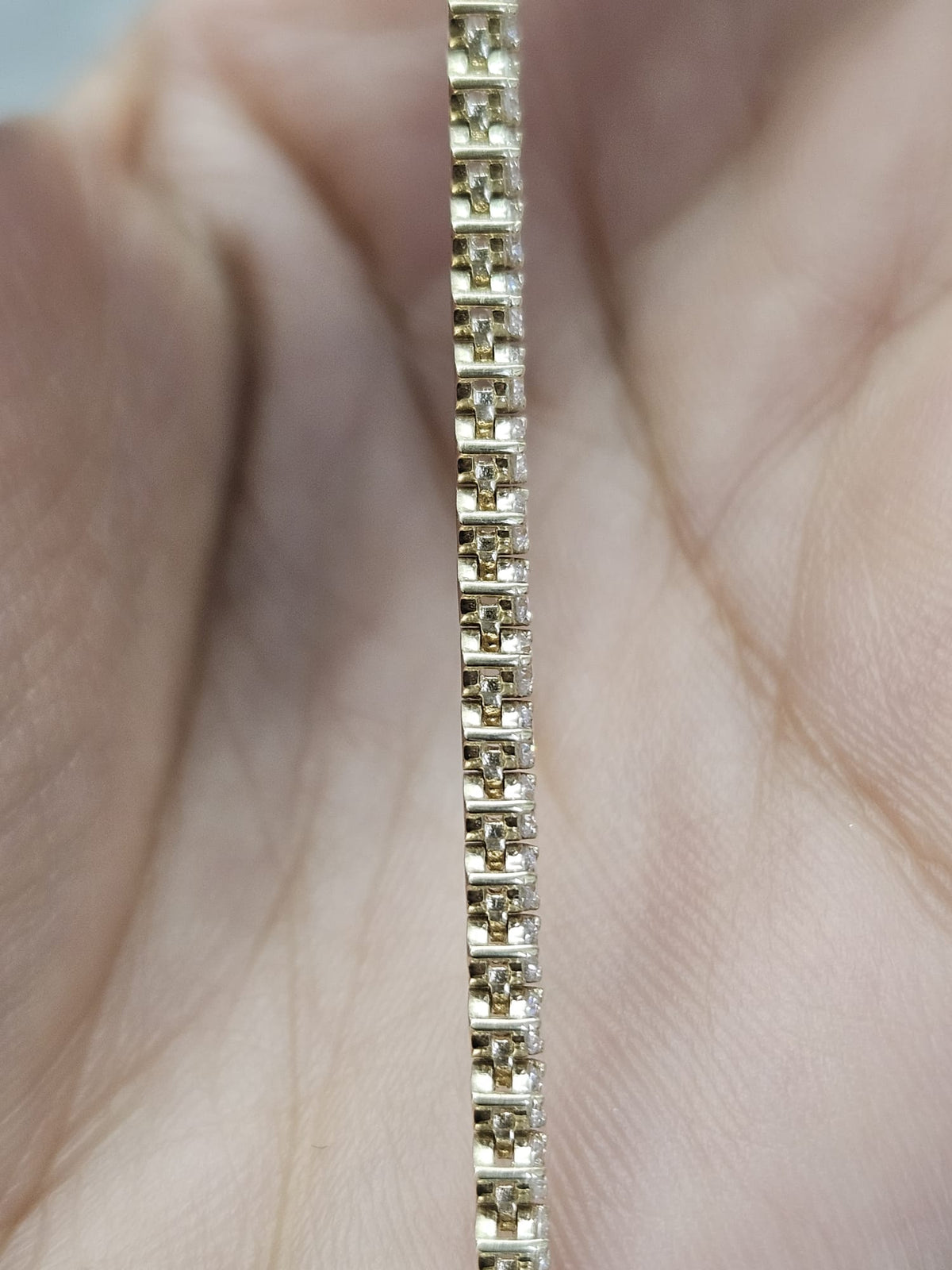 7.95cttw Yellow Gold Lab Diamond 17" Graduated Tennis Necklace
