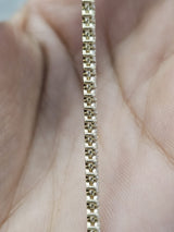 7.95cttw Yellow Gold Lab Diamond 17" Graduated Tennis Necklace