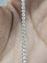 7.95cttw Yellow Gold Lab Diamond 17" Graduated Tennis Necklace