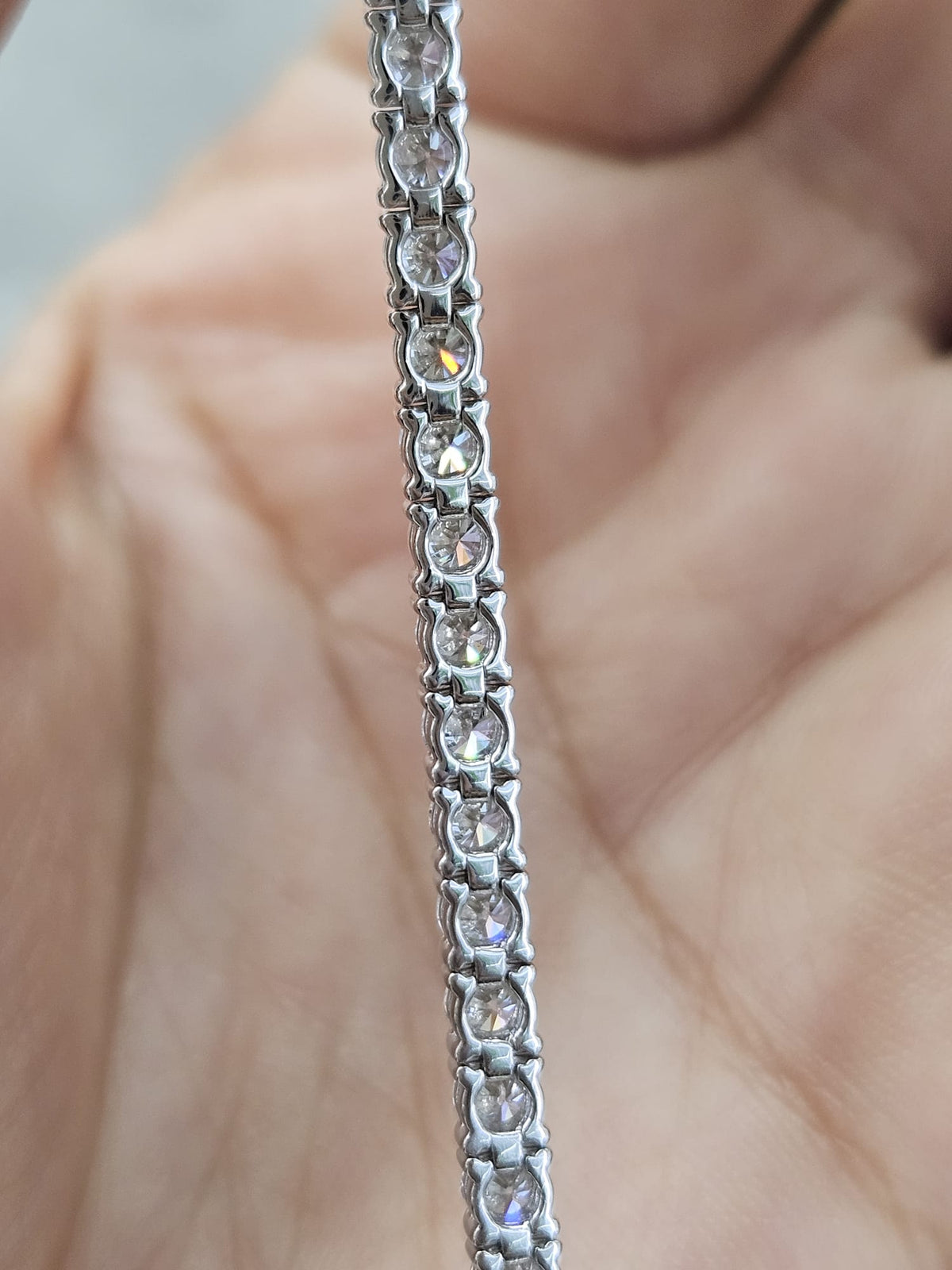 6.32cttw White Gold Lab Diamond 7" Tennis Bracelet