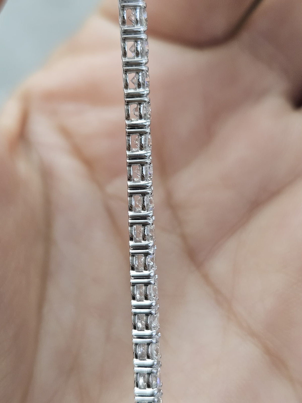 6.32cttw White Gold Lab Diamond 7" Tennis Bracelet