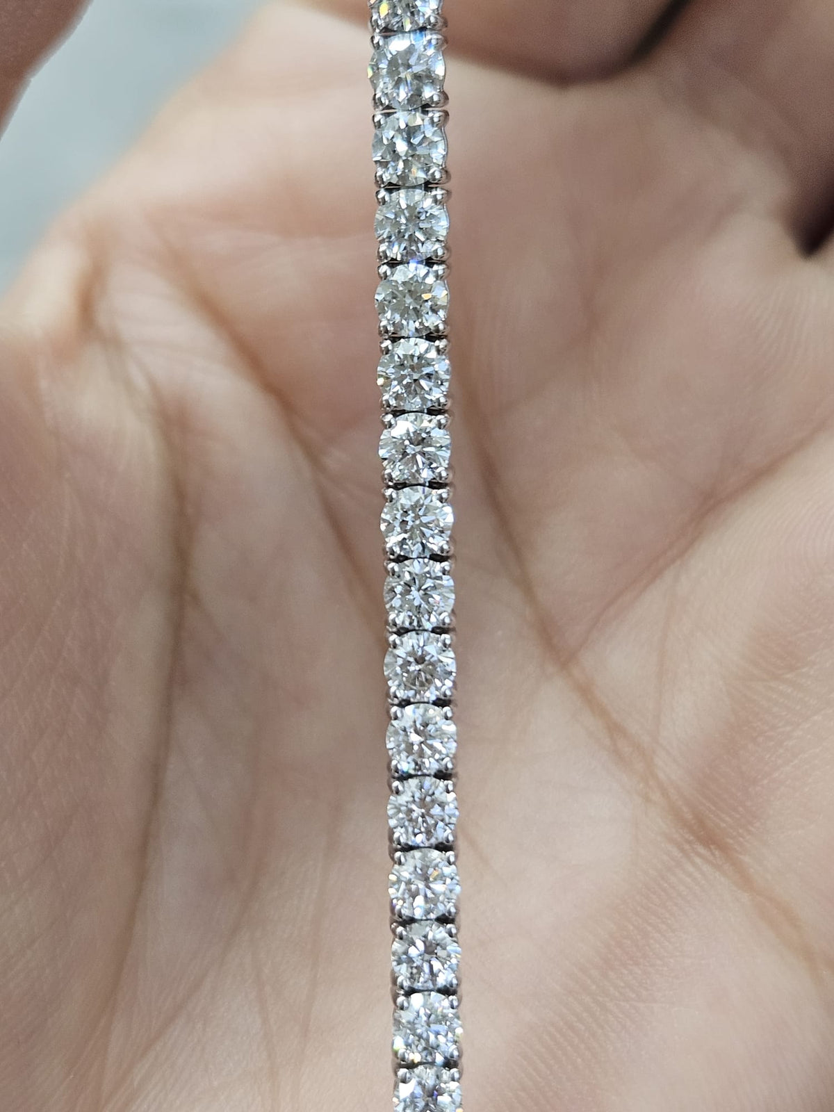 6.32cttw White Gold Lab Diamond 7" Tennis Bracelet