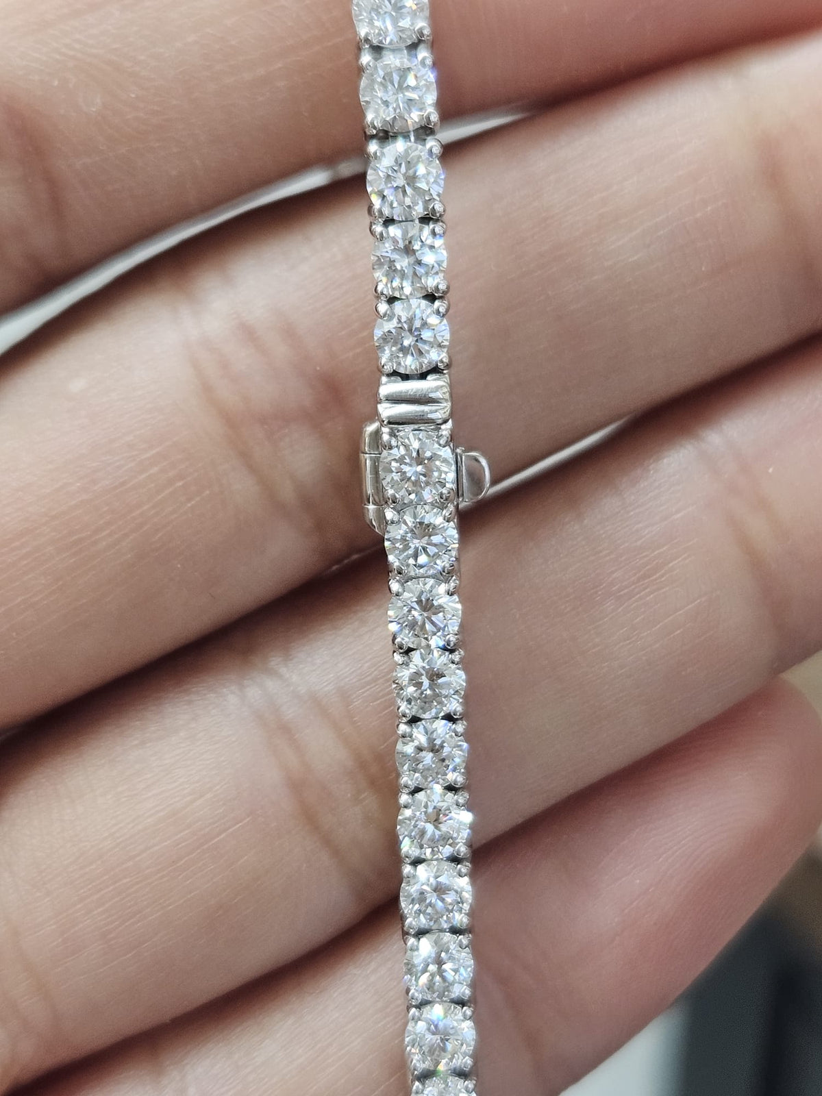6.32cttw White Gold Lab Diamond 7" Tennis Bracelet