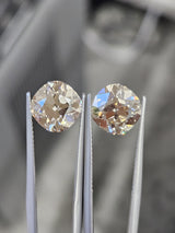 IGI 3.11CT + 3.11CT LIGHT BROWN CUSHION PAIR VS1 (N VS1)
