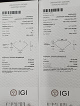IGI 3.11CT + 3.11CT LIGHT BROWN CUSHION PAIR VS1 (N VS1)