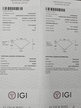 IGI 2.10CT + 2.01CT OMC PAIR M VVS2 + LIGHT BROWN VVS2