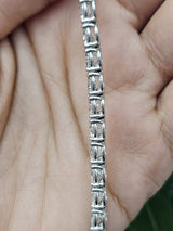 15.40ct 14K White Gold Lab Diamond 7" Tennis Bracelet