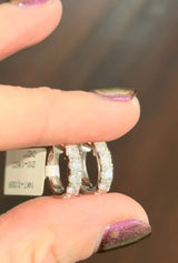 13.1mm white gold 0.85ct lab Diamond Hoops