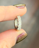 13.1mm white gold 0.85ct lab Diamond Hoops