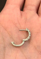 13.1mm white gold 0.85ct lab Diamond Hoops