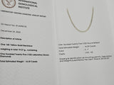IGI Certified 14.39ct lab Diamond 17" Tennis Necklace in Yellow Gold