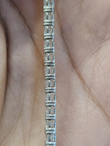 7.11CT White Gold Lab Diamond 6" Tennis Bracelet