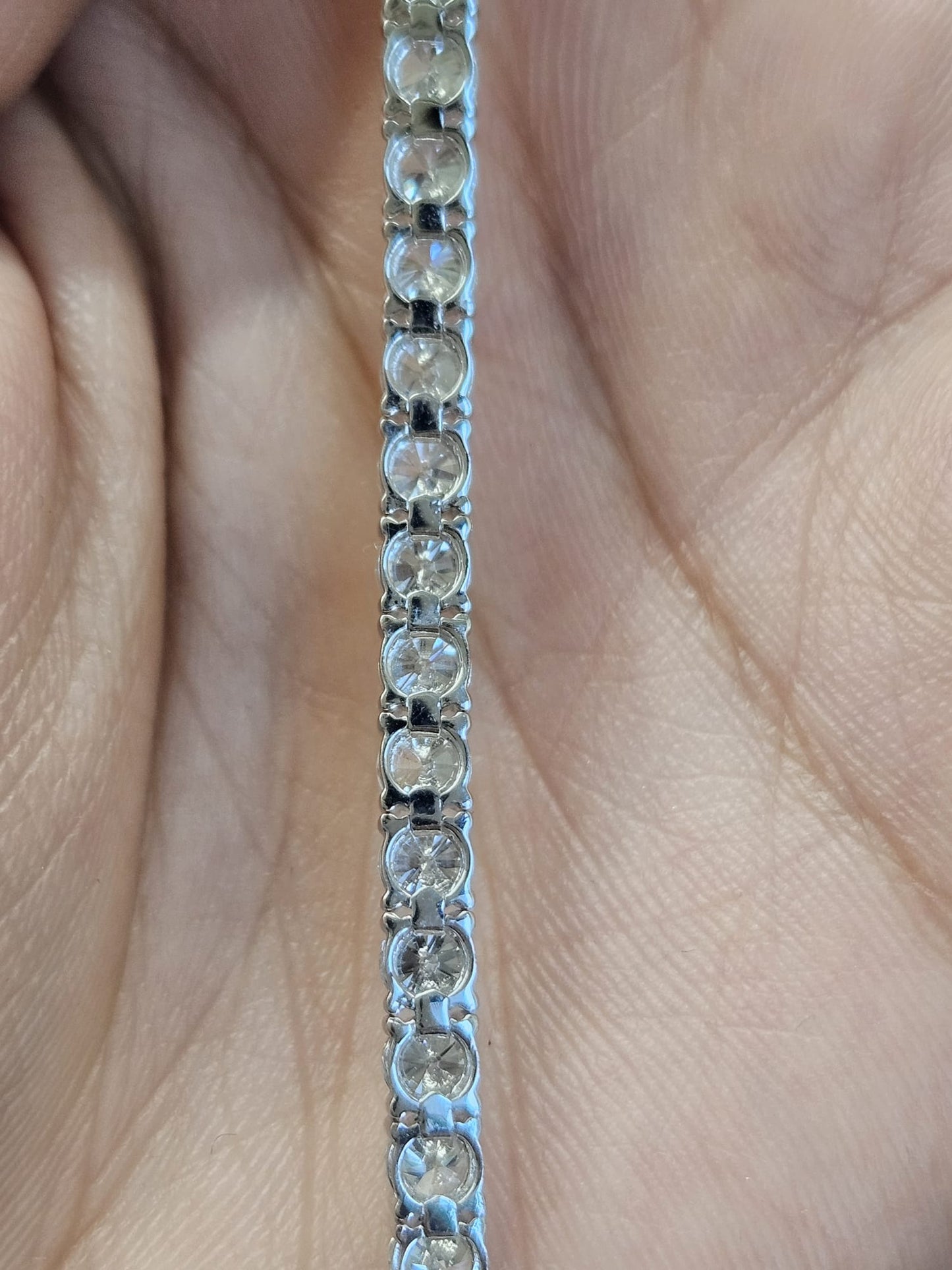 7.11CT White Gold Lab Diamond 6" Tennis Bracelet