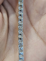 7.11CT White Gold Lab Diamond 6" Tennis Bracelet