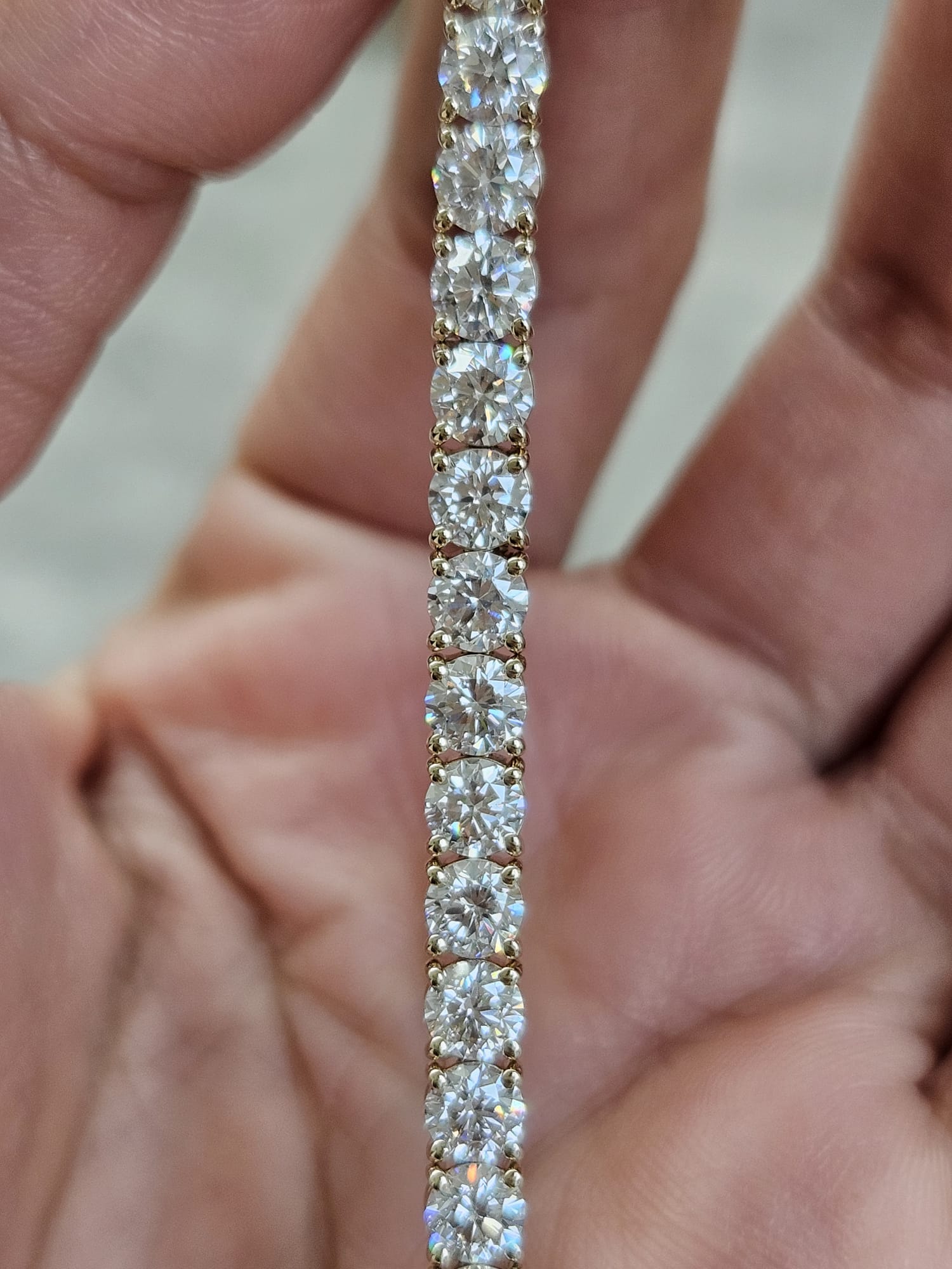 IGI 9.34ct Lab Diamond 7" Tennis Bracelet