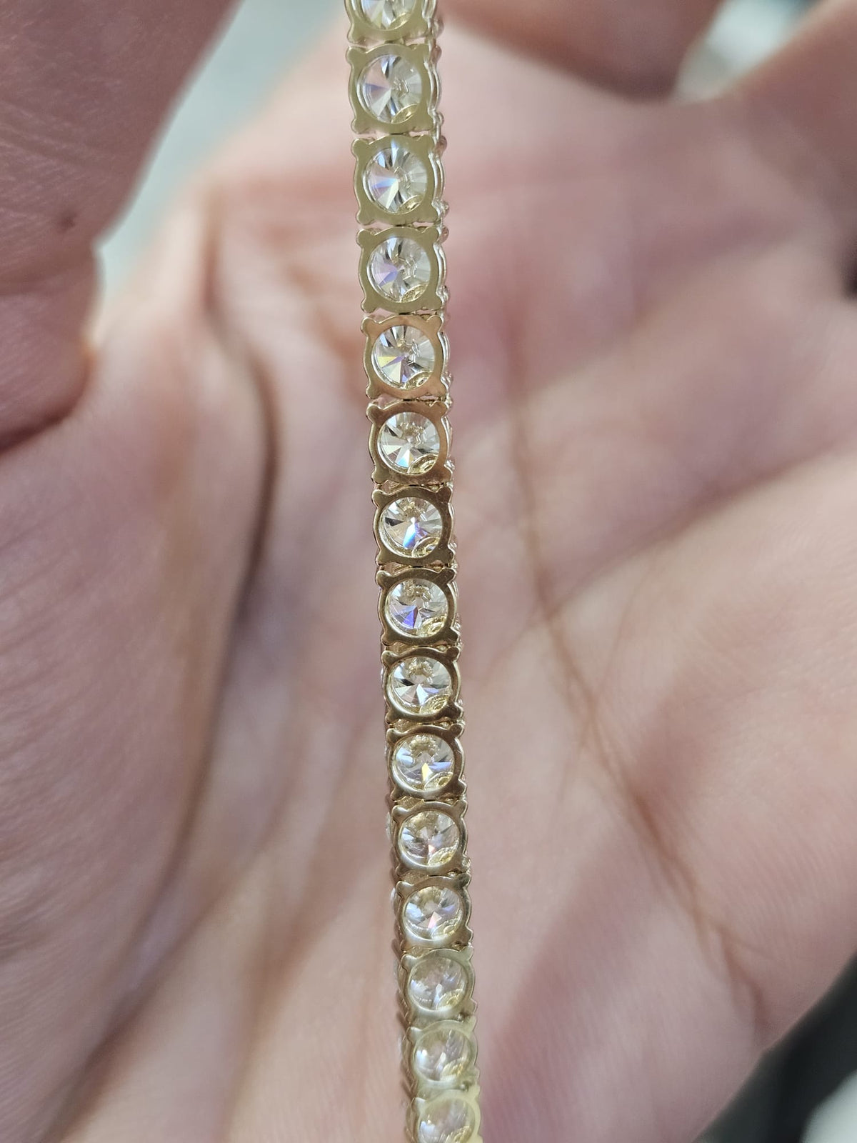IGI Certified 21.30cttw Yellow Gold Lab Diamond 17" Tennis Necklace