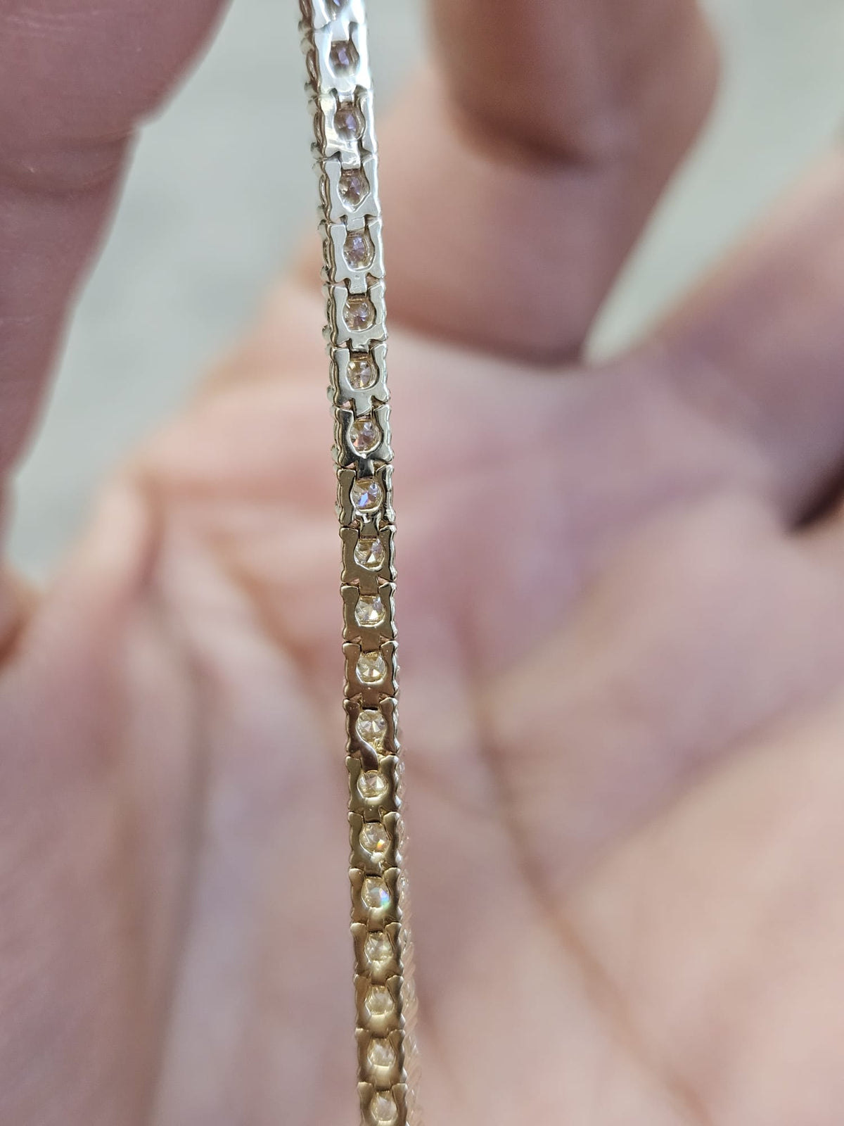 2.5cttw Yellow Gold Lab Diamond 7" Bracelet
