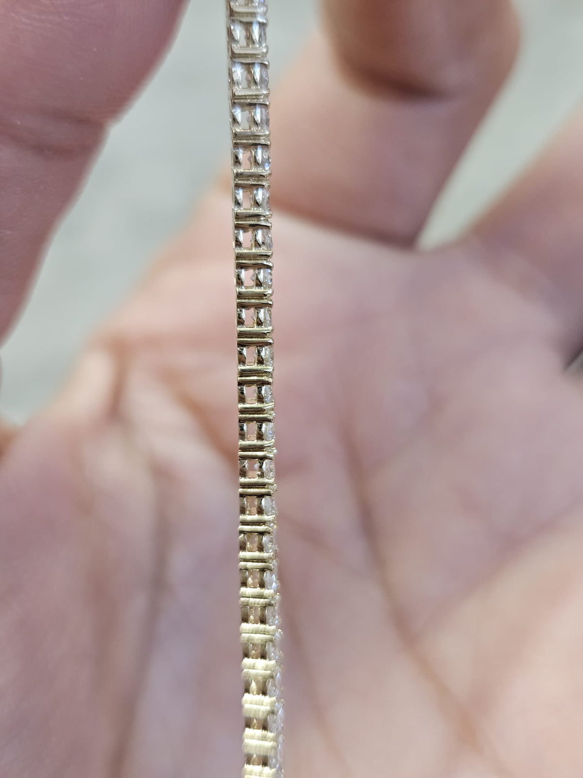 2.5cttw Yellow Gold Lab Diamond 7" Bracelet