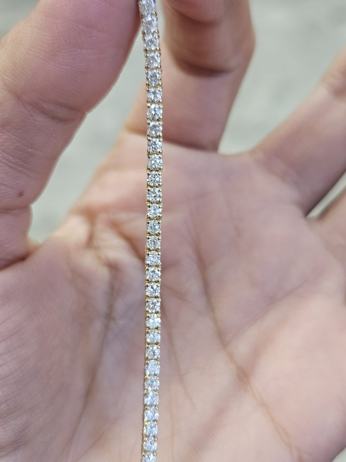2.5cttw Yellow Gold Lab Diamond 7" Bracelet
