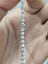 5.52cttw White Gold 3 Prongs Lab Diamond 7" Tennis Bracelet