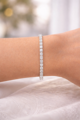 4.47ct 14K White Gold Lab Diamond 7" Tennis Bracelet
