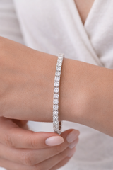 5.61ct 14K White Gold Lab Diamond 7" Tennis Bracelet