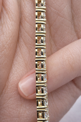 6.84ct 14K Yellow Gold Lab Diamond 7" Tennis Bracelet