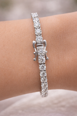 4.47ct 14K White Gold Lab Diamond 7" Tennis Bracelet