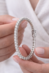5.61ct 14K White Gold Lab Diamond 7" Tennis Bracelet