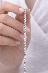 4.09ct 14K White Gold Lab Diamond 6.5" Tennis Bracelet