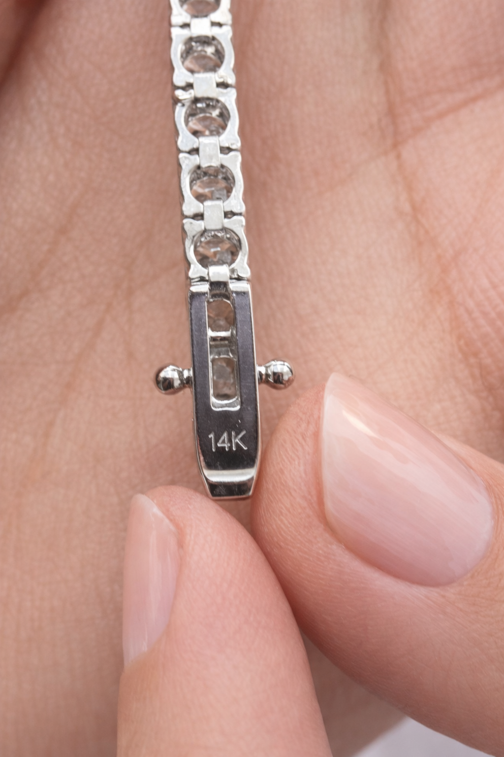5.61ct 14K White Gold Lab Diamond 7" Tennis Bracelet