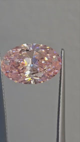 IGI 4.16CT OVAL FANCY VIVID PINK VVS2
