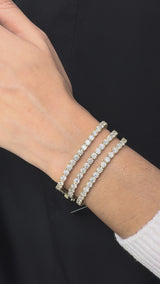 6 cttw Lab 7 inches Yellow Tennis Bracelet