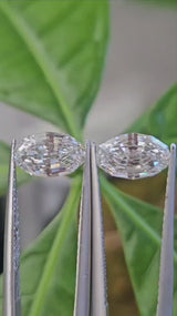 IGI 1.02CT + 1.05CT OVAL STEP CUT PAIR E VVS2