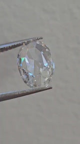IGI 2.12CT OVAL ROSE CUT F VS1