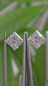 IGI 1.02CT + 1.02CT PRINCESS PAIR D VS1