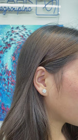 1CT Lab-Grown Diamond Sterling Silver Flower Earrings