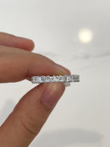 Lab 2.58ct Princess cut Eternity Band
