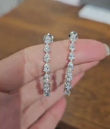 4.01ct Pear Shape White Gold Lab Diamond Hoops