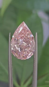 IGI 7.40CT PEAR FANCY VIVID PINK VS1