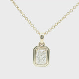 1ct Radiant Double Row Lab Diamond Pendant