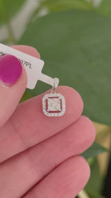 White gold diamond pendant