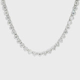 17" 3 Prongs Lab Diamond Tennis Necklace