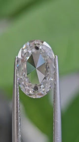 IGI 2.12CT OVAL ROSE CUT F VS1