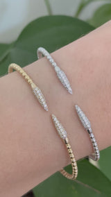 Natural diamond flex bracelets